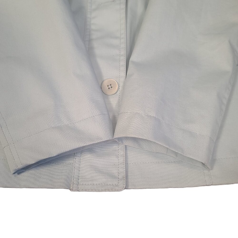 Talbots Hooded Light Blue Rain Jacket/Coat Women's XS - Picture 9 of 16